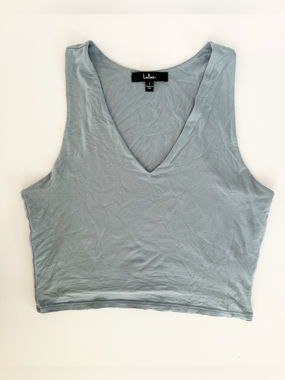 Lulus Sleeveless Blue Crop Top